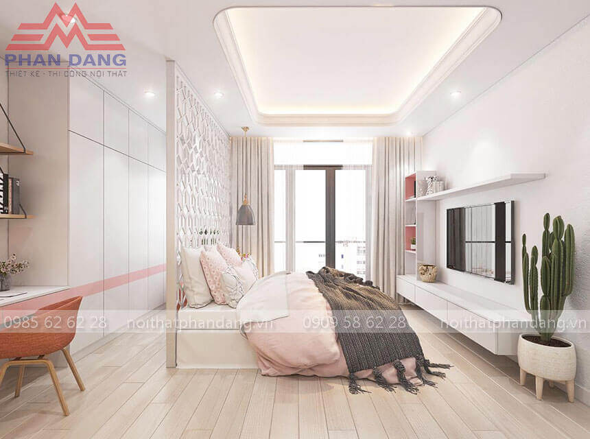 ý tưởng thiết kế nội thất phòng ngủ chung cư đẹp hợp phong thủy