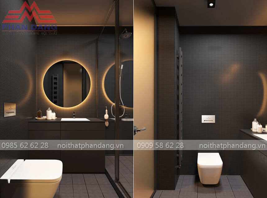 ý tưởng thiết kế nội thất phòng tắm sang trọng hiện đại